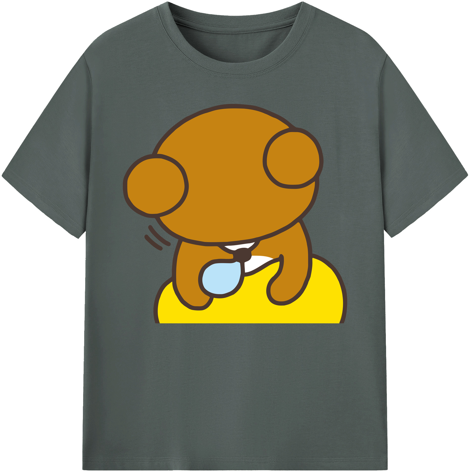 （画像用） リラックマ リラックマ キイロイトリ Rilakkuma Korilakkuma Kiiroitori 綿100％ メンズ半袖Tシャツ｜肌触りやわらか＆通気性